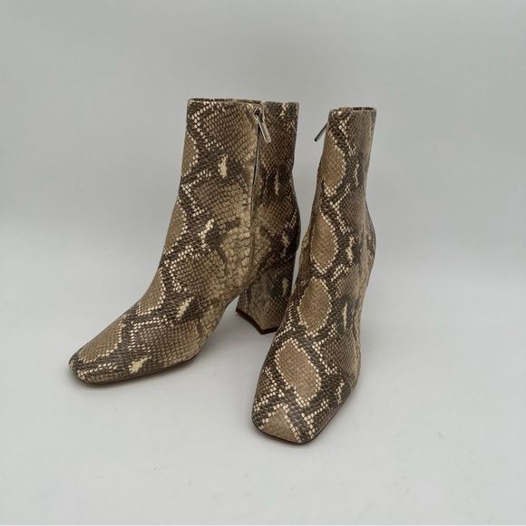 New! SAM EDELMAN Women’s Codie Snakeskin-Embossed Ankle Boots Size 9 - Picture 11 of 14